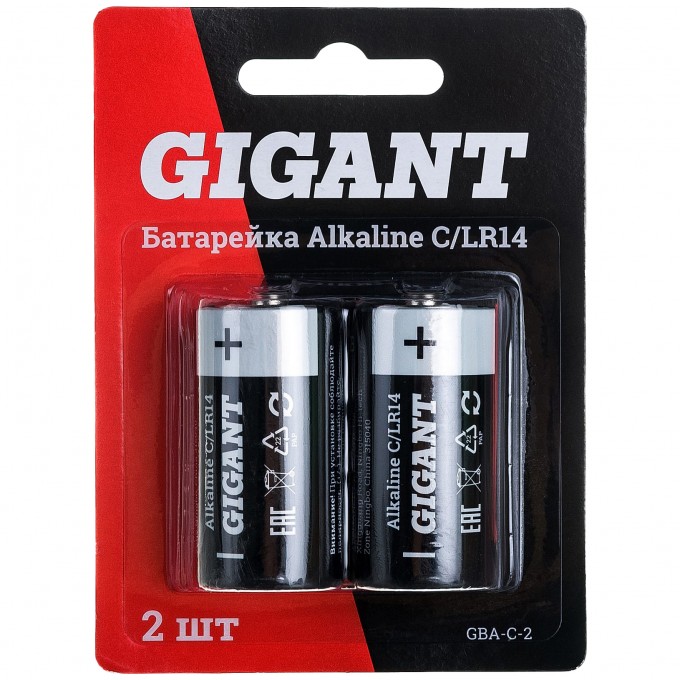 Gigant Батарейка Alkaline C/LR14 блистер 2 шт. GBA-С-2 19462656